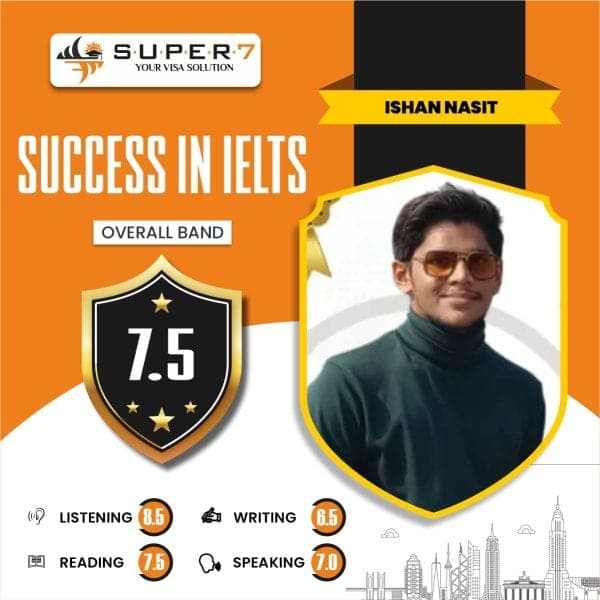 Ishan Nasit IELTS result