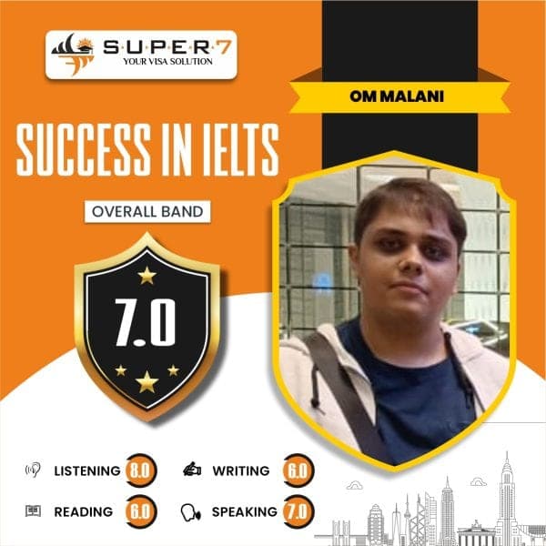 Om Malani IELTS result